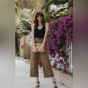 Everlane Olive Wide-Leg Pants